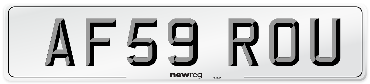 AF59 ROU Number Plate from New Reg